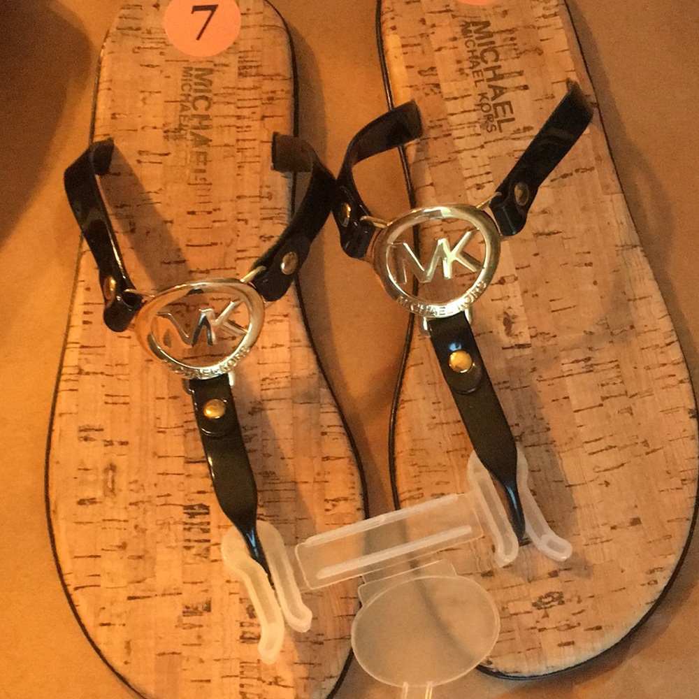 Michael Kors sandals black patent leather